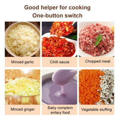 🔥Gorąca wyprzedaż 49% ZNIŻKI🔥Bezprzewodowa wielofunkcyjna mini elektryczna krajalnica do czosnku