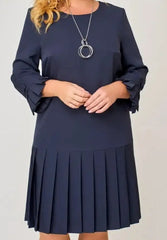 💌[S-5XL]👗Wysokiej jakości elegancka sukienka w jednolitym kolorze