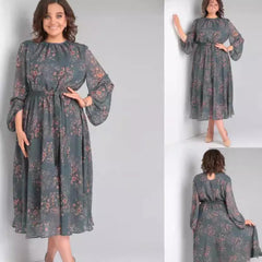 [S - 5XL]Stylish and elegant printed dress