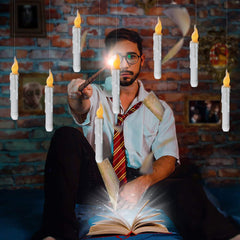 Pływające świece fantasy z pilotem różdżką