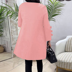 🔥Bestsellery🔥Sukienka do kolan z długim rękawem👗