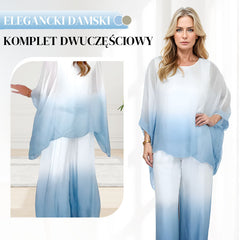 💝Elegancki szyfonowy dwuczęściowy komplet damski