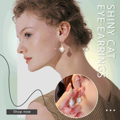 ✨Kup 1, 1 otrzymasz gratis✨Błyszczące kolczyki w kształcie kociego oka