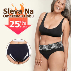 Majtki z wysokim stanem kontrolującym brzuch, odporne na przeciekanie