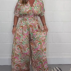 💖2025 Summer New-50% zniżki 💖women z drukowanych skoków z dekoltem w szynie