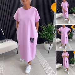 Sukienka z krótkim rękawem i kieszeniami