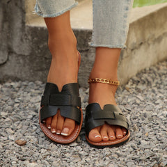 Damskie płaskie sandały ortopedyczne typu slip-on