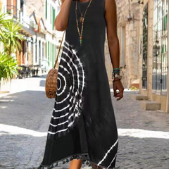 💕Damska sukienka midi bez rękawów na co dzień