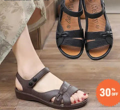 【36-40】2025 nowe damskie sandały na płaskim obcasie, miękkie podeszwy i oddychająca cholewka