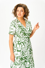 [S-5XL] Elegancka sukienka w kwiaty, duży rozmiar | Dekolt w serek, wygodny i przewiewny, idealny na