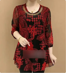 🔥[XL-6XL]💐2025 Nowa letnia koszula z luźną elastyczną górą zakrywającą brzuch