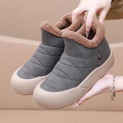 【35-41】 Płaskie, ciepłe śniegowce wykonane z wełny i aksamitu