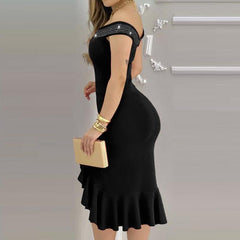 Sukienka marszczona na jedno ramię