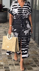 Swobodna nowa sukienka koszuli drukowana🌴