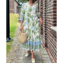 🍃🌿Świeża, nowa, damska sukienka z nadrukiem na rok 2025