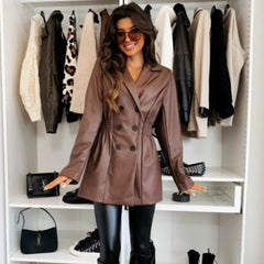 Marynarka ze skóry PU