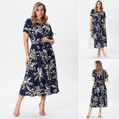 [S-5XL] Luźna bawełniana sukienka w dużym rozmiarze | Wygodny i oddychający