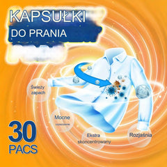 ✨👚[30/60/100 szt]✨Kulki zapachowe do prania 6 w 1. Usuwają plamy i pozostawiają zapach, eliminują roztocza i bakterie