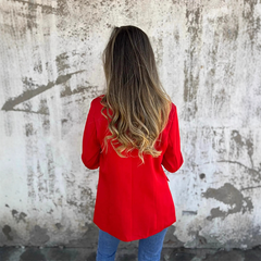 Nowa modna kurtka w jednolitym kolorze z podszewką w panterkę