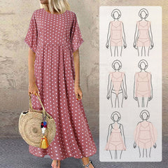 🔥Damska sukienka z nadrukiem w kropki