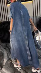 Sukienka damska z klapami Tencel Denim Wygodna i modna