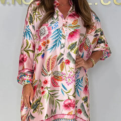 👗Satynowa sukienka z nadrukiem