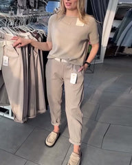 Spodnie Jednolity kolor Casual Proste