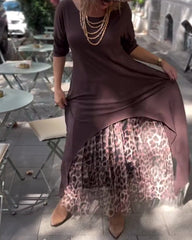 Noczyna sukienka z długim rękawem