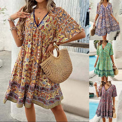 👗[S-3XL]Wakacyjna sukienka z dekoltem w kształcie litery V