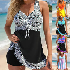 🏖️[S-5XL][Top + Spodnie]Nowy 2025 Wysokiej Jakości Damski Kostium Kąpielowy Z Nadrukiem Kwiatowym