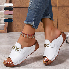 🔥Ostatni dzień 50% zniżki – Sandały ortopedyczne z odkrytym palcem i metalowymi zdobieniami