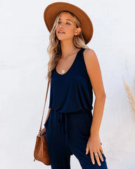 Swobodny solidny patchwork U szyja zwykłe kombinezony (3 kolory)