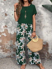 🌹Damski casualowy dwuczęściowy komplet z nadrukiem