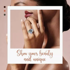 PIERŚCIONEK Z 3 KARATOWYM SUPER LŚNIĄCYM MOISSANITEM