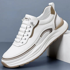 🔥[39-45]🔥Wodoodporne i pyłoszczelne skórzane trampki丨Miękkie podeszwy, wygodne w noszeniu