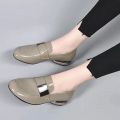 🎁[35-40] 2025 nowe brytyjskie skórzane buty Mary Jane z miękką podeszwą i niskim obcasem