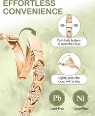 🏆Wyprzedaż błyskawiczna⚡50K+ SPRZEDANY! ❤️‍🔥✨Bransoletki damskie z czystej miedzi z czterolistną koniczyną