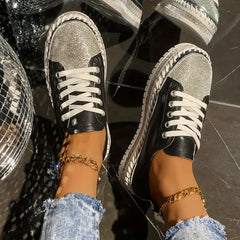 🔥Ostatni dzień 50% zniżki – Damskie cekinowe, codzienne, ortopedyczne trampki