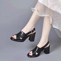 Wszechstronne skórzane buty z obcasami