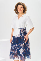 🌸[S-5XL]Wysokiej jakości sukienka z bawełny i jedwabiu