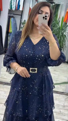 Luźna sukienka z szyfonu w dużym rozmiarze | Wygodne i przewiewne, idealne na lato