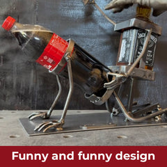 Stojak na butelki Coca-Coli i wina w kształcie czaszki