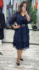 Luźna sukienka z szyfonu w dużym rozmiarze | Wygodne i przewiewne, idealne na lato