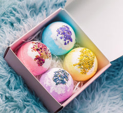 ✨Musująca kula do kąpieli🔥 4 rodzaje płatków roślinnych olejków eterycznych