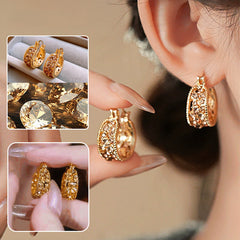 Eleganckie kolczyki dla złotej cyrkonu