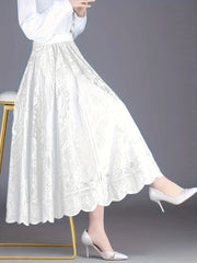 【Odpowiednia waga: 40 ~ 85 kg】💐🎁 Letnia koronkowa spódnica z dziurami