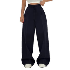 Damskie sznurowane szerokie spodnie casualowe