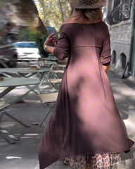 Noczyna sukienka z długim rękawem