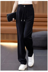 💟[45% ZNIŻKI]❤️[40-100 kg]2025 nowe wysokiej jakości miękkie, drapowane spodnie casualowe