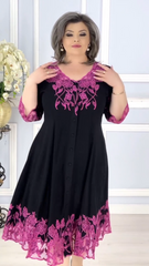 [🏆Najlepiej sprzedające się produkty]🔥🥰2024 Prosta wielokolorowa sukienka plus size-3684369